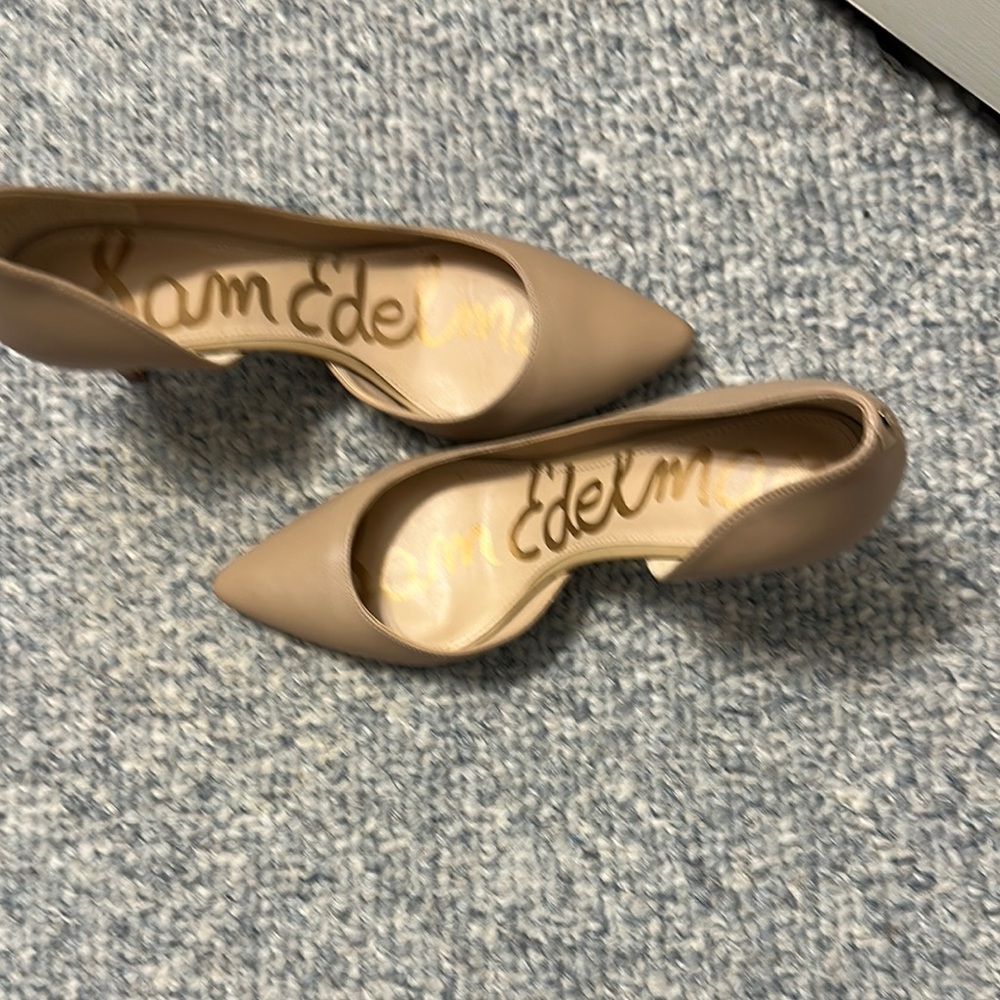 Sam Edelman Tan Heels Sleek Pointed Toe